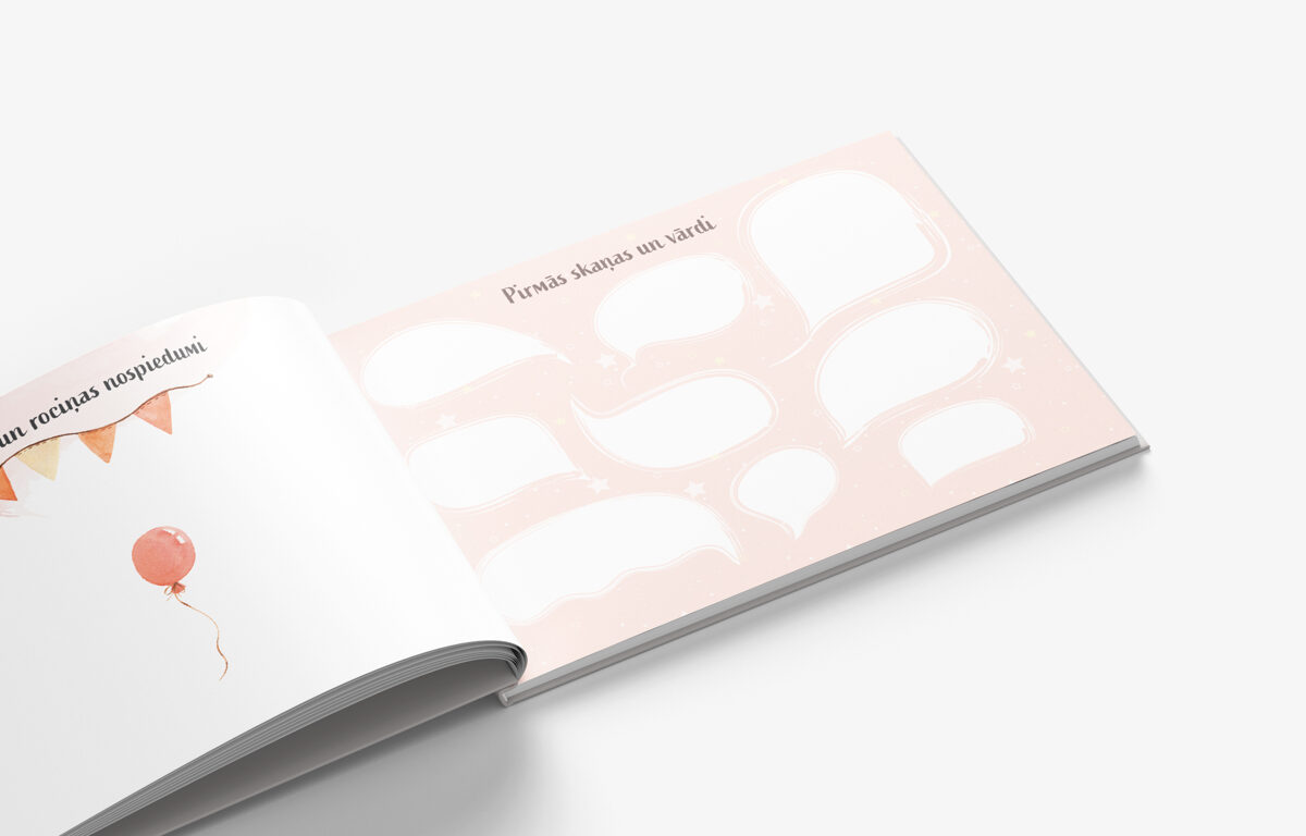 "Pieneņpūka" - mazuļa pirmā grāmatiņa 70lpp | soft pink