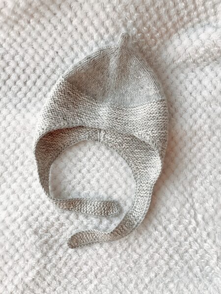 Merino vilnas cepurīte | pelēka-balta | apm. 6-9 mēn